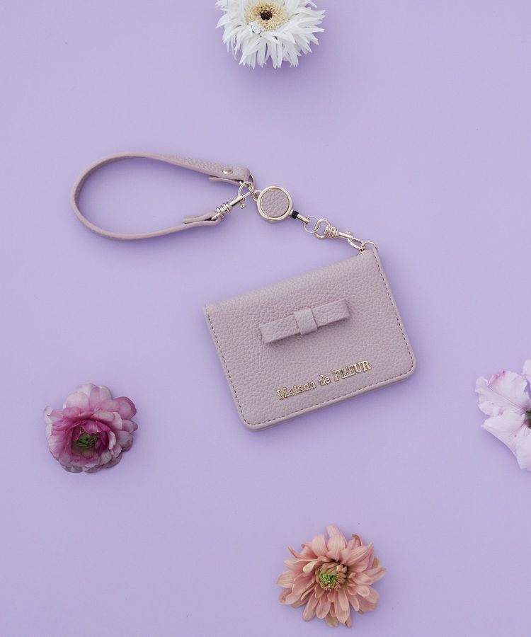 Maison de FLEUR「【リール付き】二つ折りリールパスケース」|その他|ラベンダー