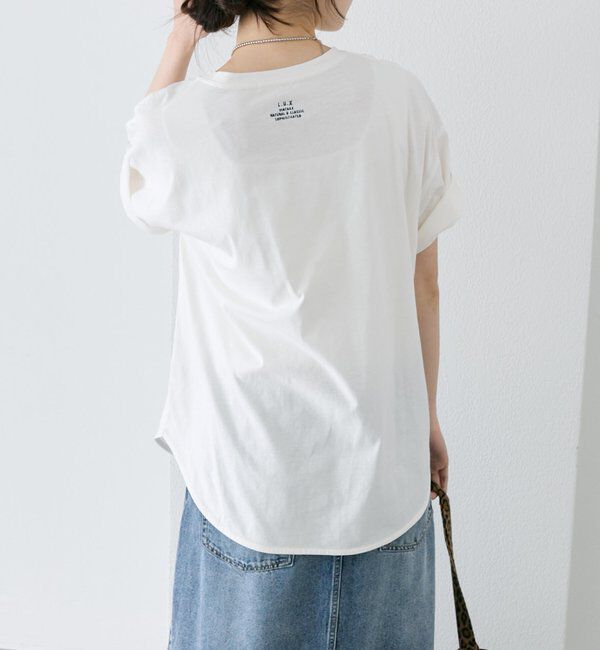  「【汗ジミ防止加工】ワンポイントロゴ刺繍Tシャツ」|シャツ・ブラウス|