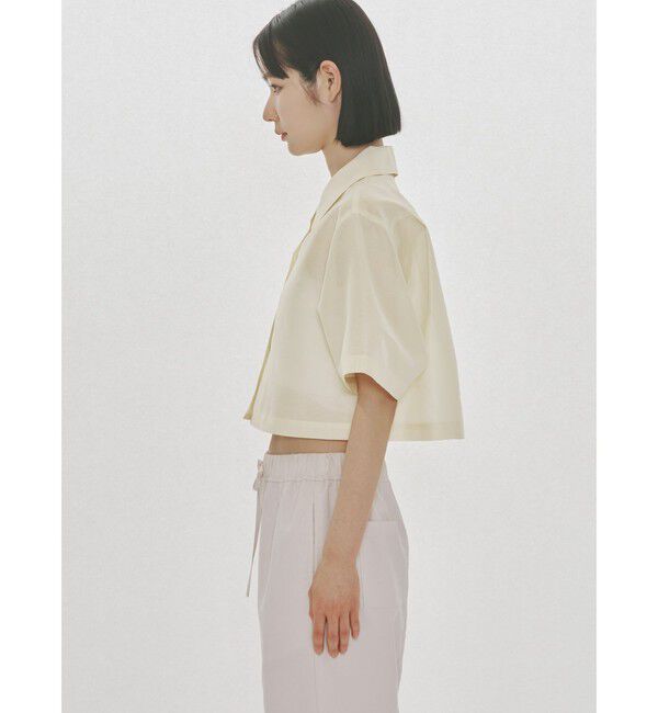 MIDIUMISOLID「MIDIUMISOLID for Ladies シアーオープンカラーシャツ」|シャツ・ブラウス|
