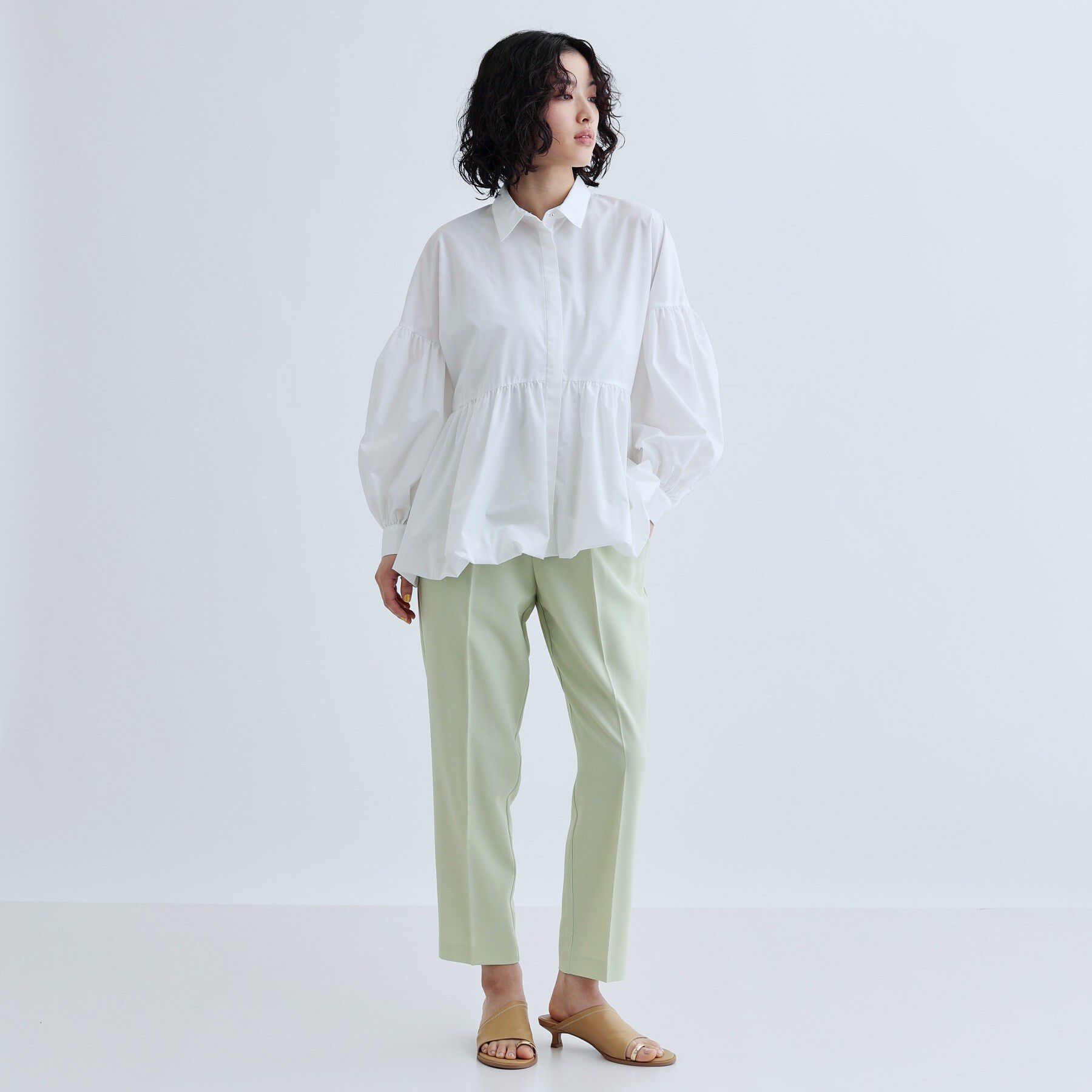 GALLEST「バルーンペプラムブラウス」|シャツ・ブラウス|