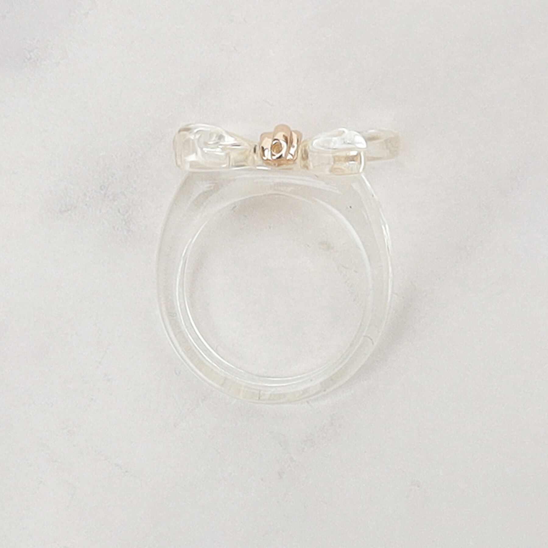 Couture broach「クリアリボンリング」|リング|