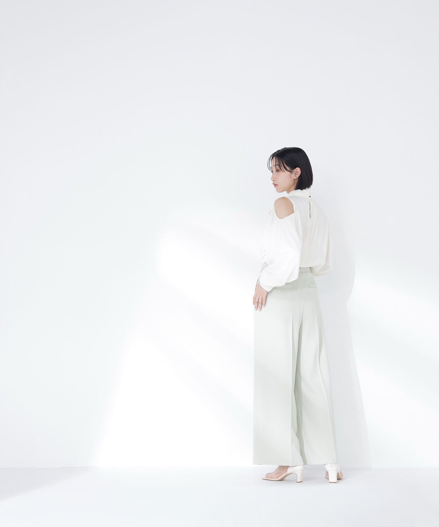  「＜骨格ウェーブ＞ハイウエストベルテッドパンツ」|その他|