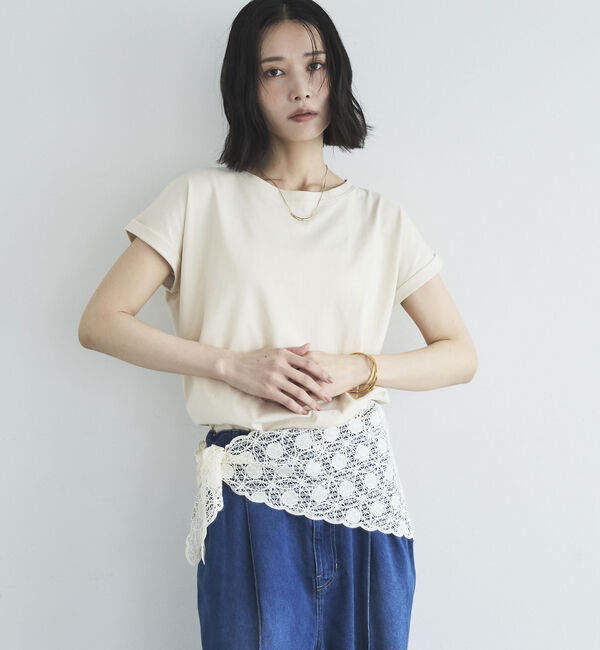 Doux archives「ターンバックスリーブベーシックＴシャツ」|Tシャツ・カットソー|