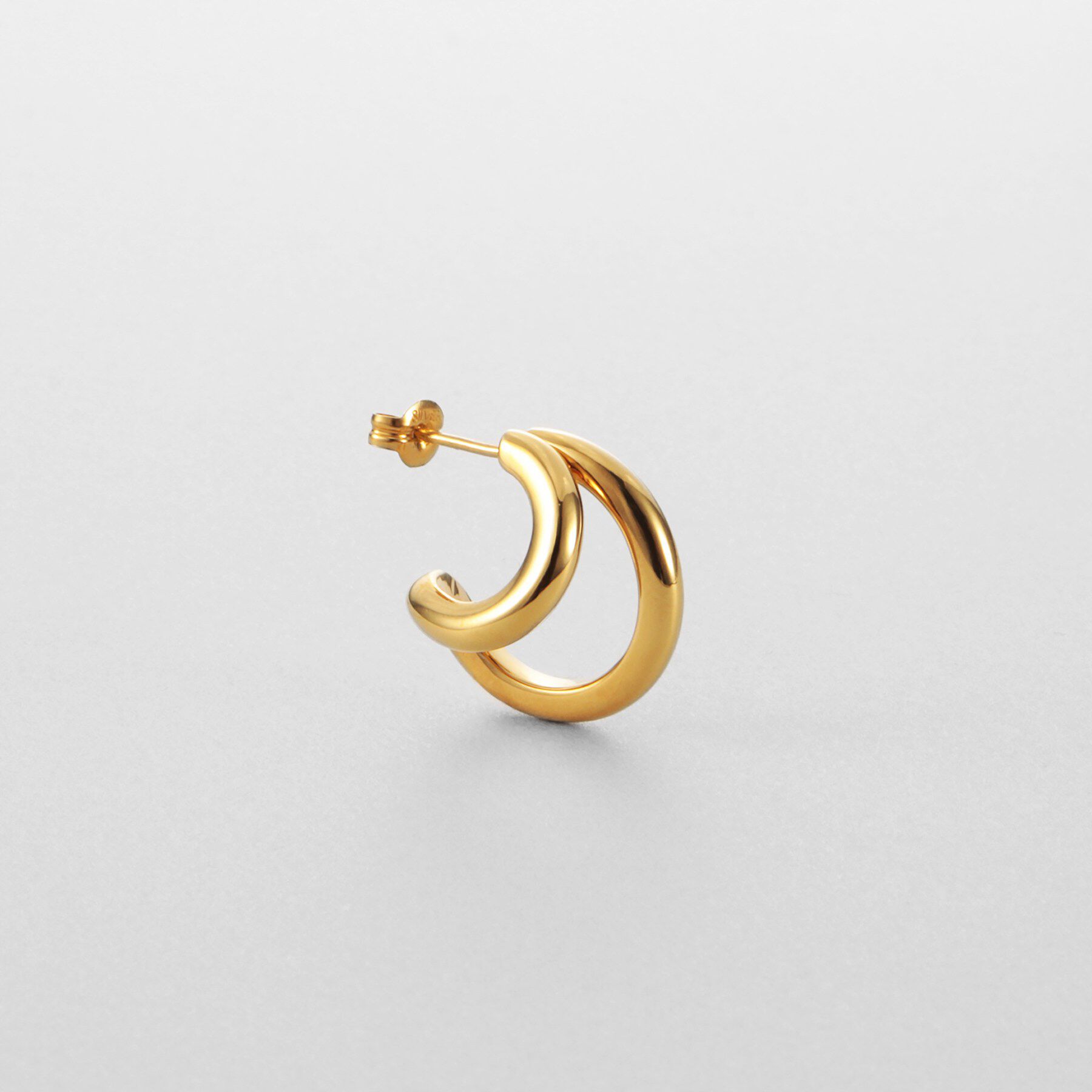 COCOSHNIK ONKITSCH「シルバー アシンメトリーフープピアス GP」|ピアス|