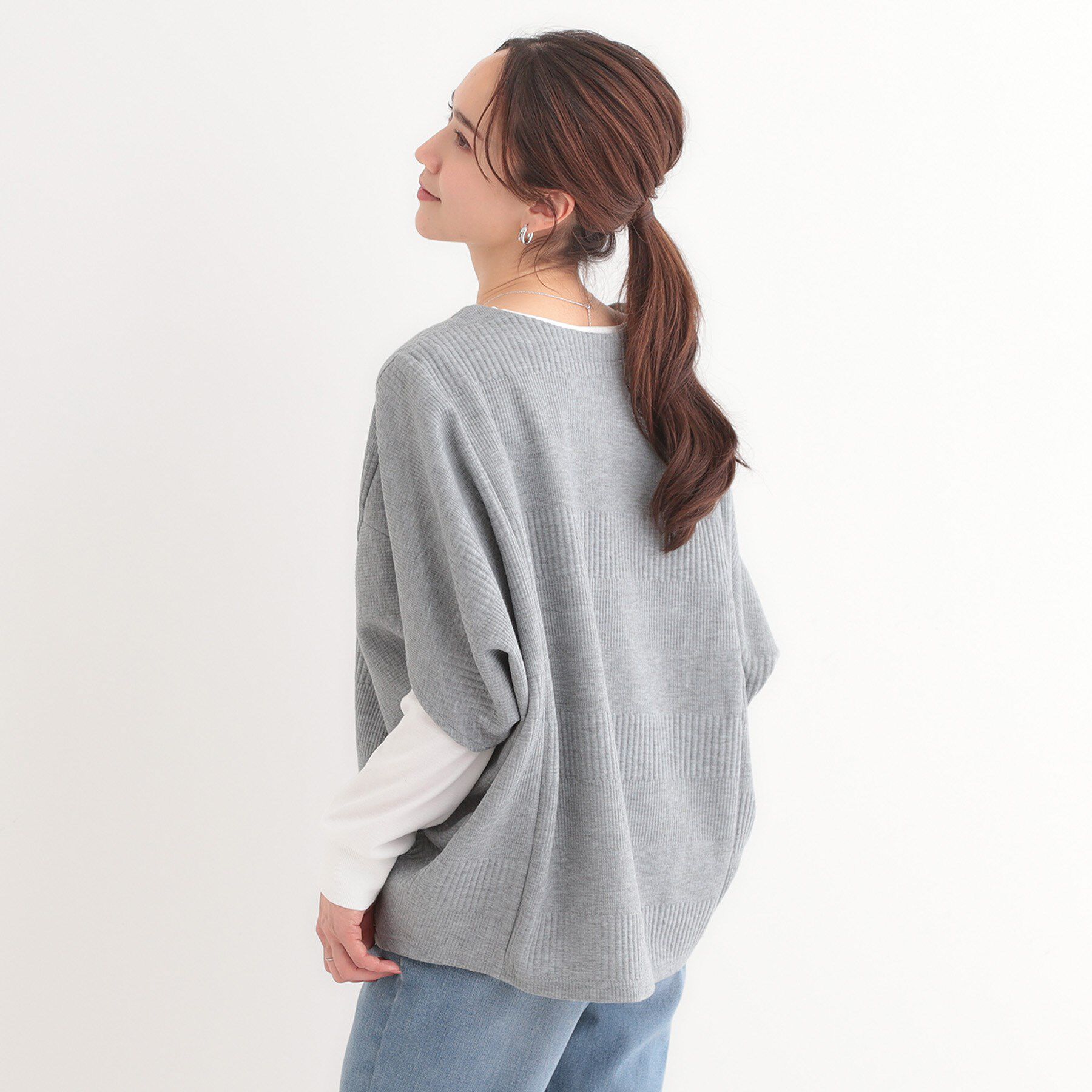 SHOO･LA･RUE「【2点セット/体型カバー】ロングシーズン楽しめる モモンガトップス＆ロンT」|その他|