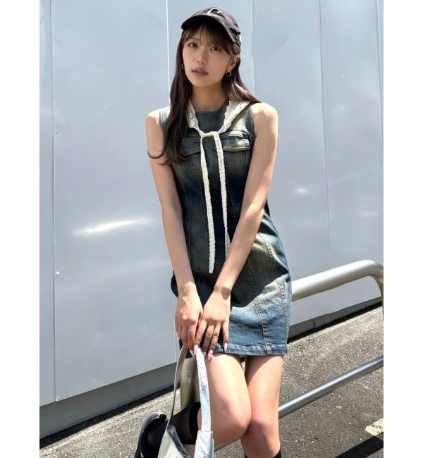 CALNAMUR「ユーズドライクデニムノースリワンピ」|ワンピース|