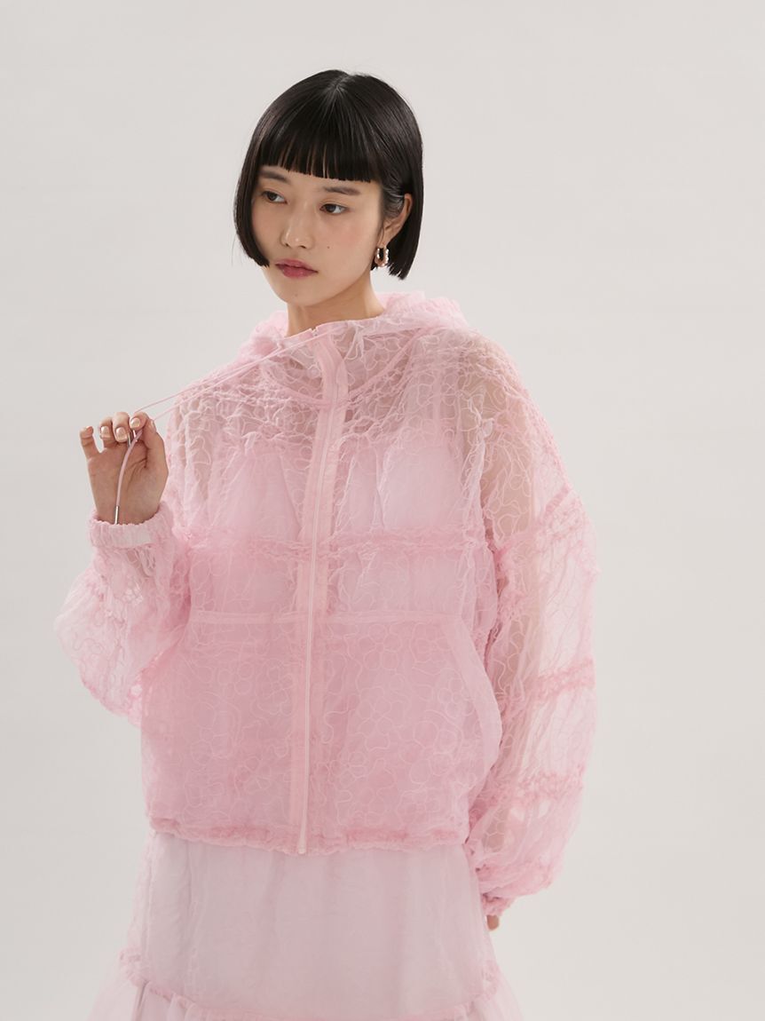 emmi atelier「フラワーエンブロイダリーブルゾン【セットアップ対応】/ハンドウォッシャブル」|ブルゾン・スタジャン|