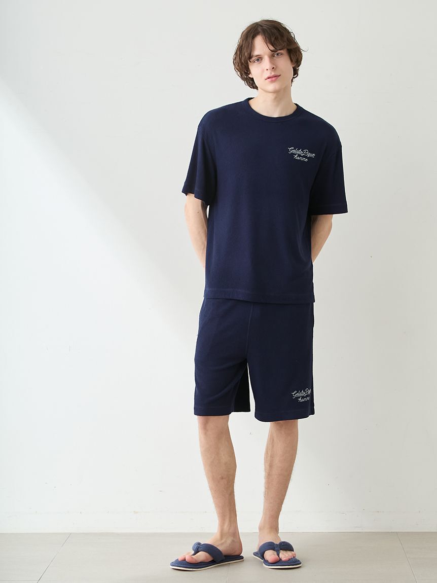 GELATO PIQUE HOMME「【HOMME】【接触冷感】【UVカット】パイルワンポイントロゴ刺繍ハーフパンツ」|その他|