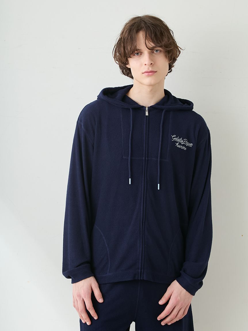 GELATO PIQUE HOMME「【HOMME】【接触冷感】【UVカット】パイルワンポイントロゴ刺?パーカ」|パーカー|
