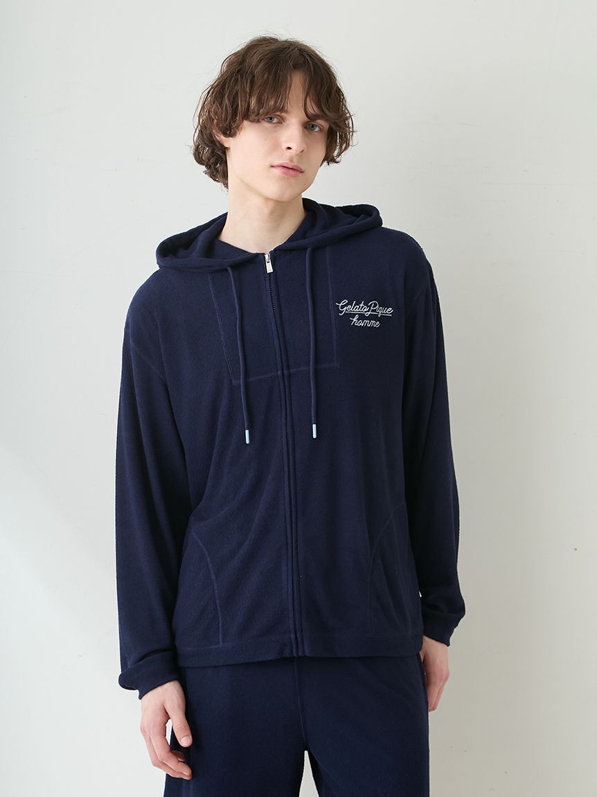 GELATO PIQUE HOMME「【HOMME】【接触冷感】【UVカット】パイルワンポイントロゴ刺?パーカ」|パーカー|