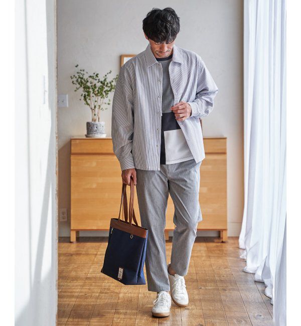 ikka「【雑誌MonoMax5月号掲載】イージケアサッカースナップシャウター「小泉孝太郎さん着用モデル」」|シャツ・ブラウス|