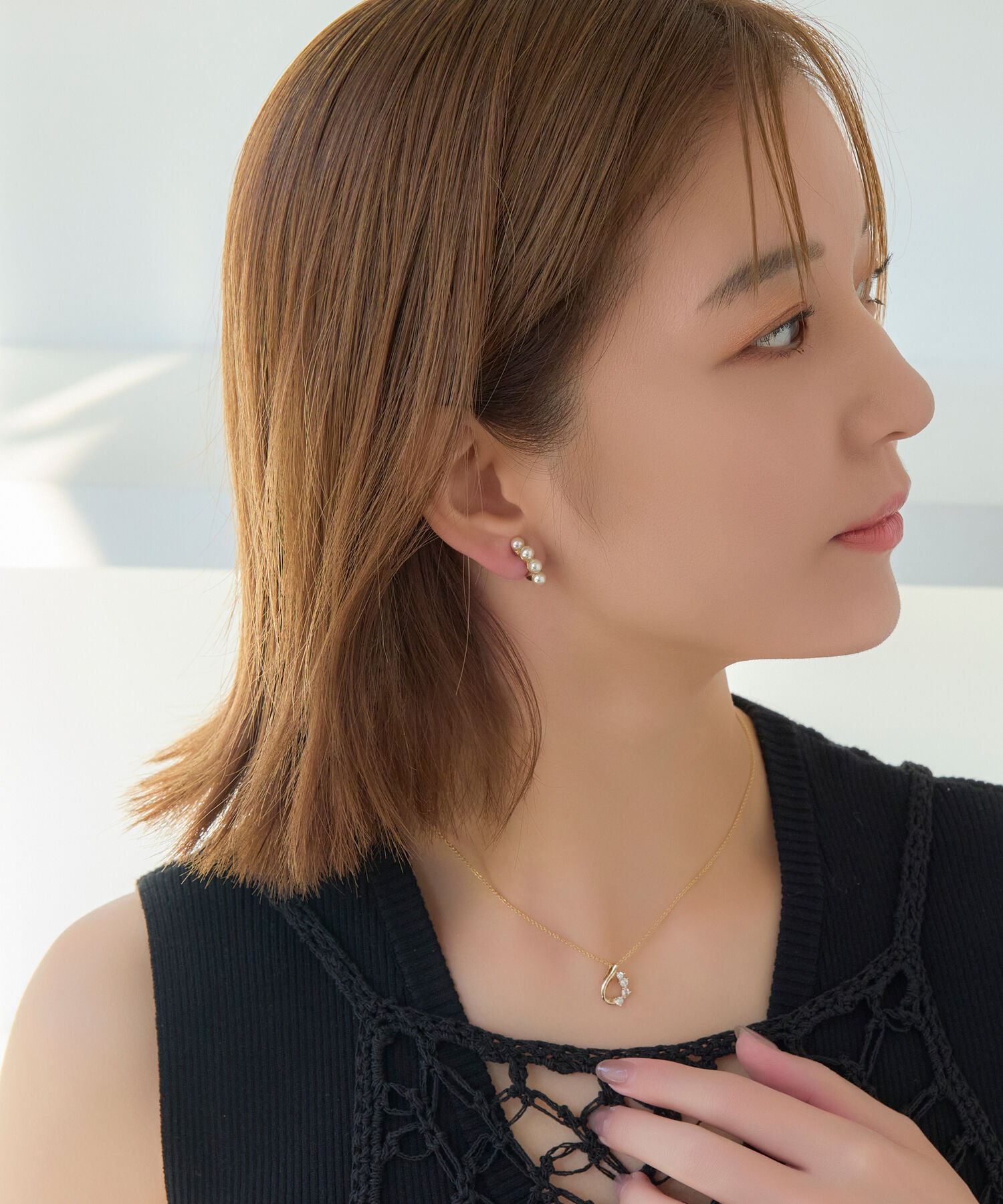 Phoebe「【シリーズ累計販売15000点突破！】【痛くないシリーズ】≪雑誌掲載≫ノーブルパールエアリーイヤリング」|イヤリング|