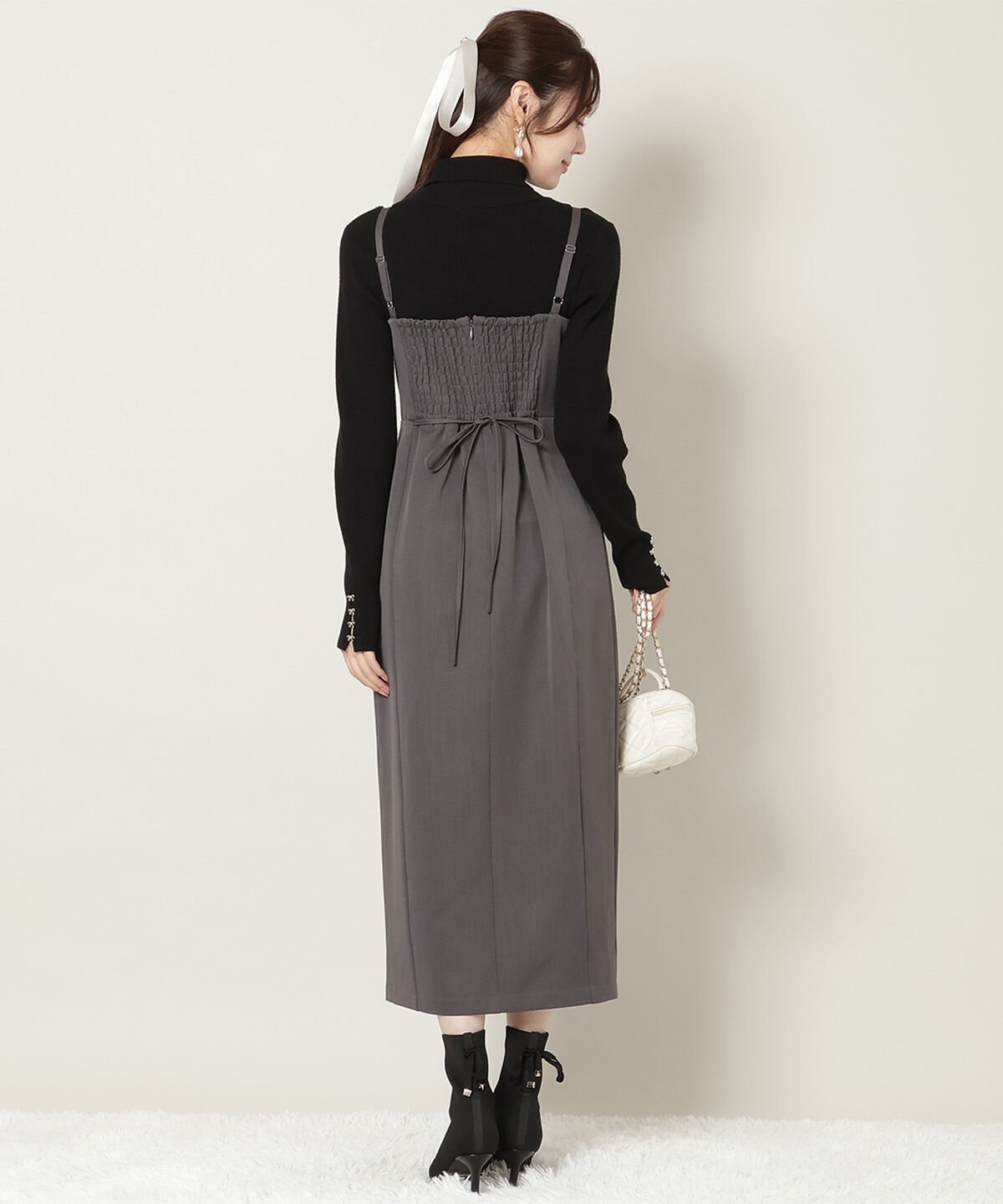WILLSELECTION「リボンデザインIラインワンピース」|ワンピース|
