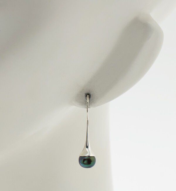 BEAUTY&YOUTH UNITED ARROWS「＜BAITS＞淡水パール ブラック スウィング ピアス」|ピアス|