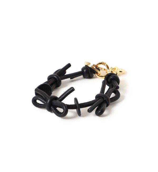 Ray BEAMS 「【WEB限定】Hashibami / レザー リボン スマホハンドストラップ」|チャーム・キーホルダー|