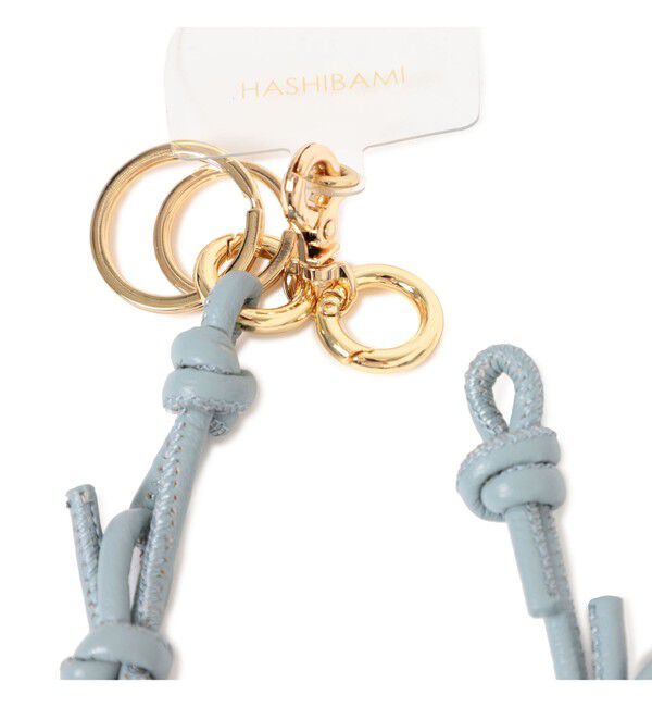 Ray BEAMS 「【WEB限定】Hashibami / レザー リボン スマホハンドストラップ」|チャーム・キーホルダー|
