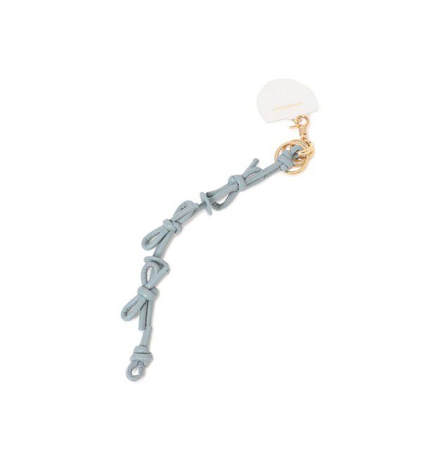 Ray BEAMS 「【WEB限定】Hashibami / レザー リボン スマホハンドストラップ」|チャーム・キーホルダー|