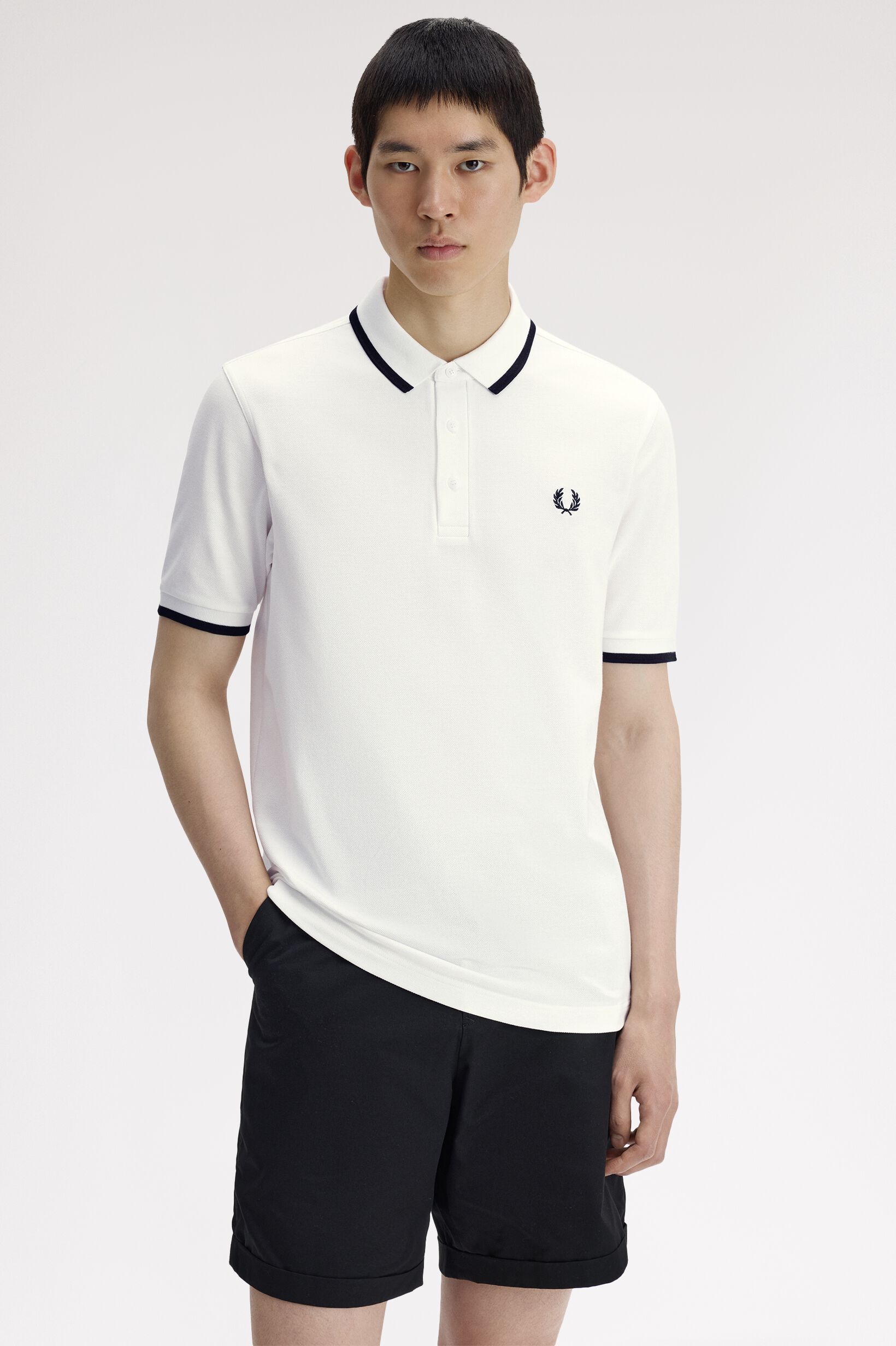 FRED PERRY 「Collar Detail Polo Shirt」|ポロシャツ|SNOW WHITE