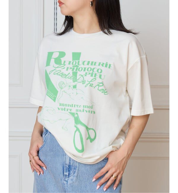 IENA LA BOUCLE「PHOTOCOPIEU フォトコピュー  PRINT T-SHIRT "RETOUCHERIE" JIMMY/ 261JIM」|Tシャツ・カットソー|