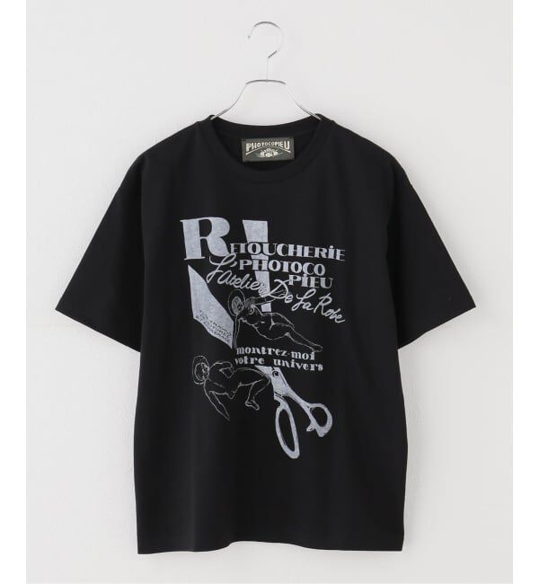 IENA LA BOUCLE「PHOTOCOPIEU フォトコピュー  PRINT T-SHIRT "RETOUCHERIE" JIMMY/ 261JIM」|Tシャツ・カットソー|