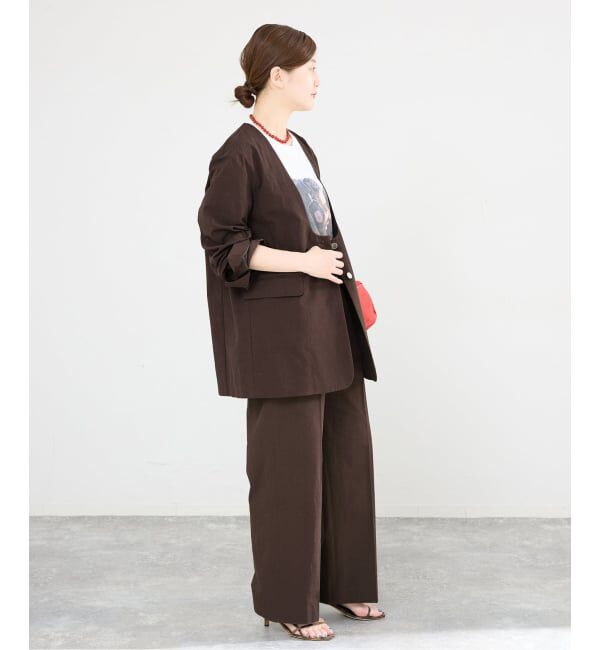 IENA「《一部カラー店舗限定》ウォッシャブルコットンサブレイージースラックス」|スラックス|