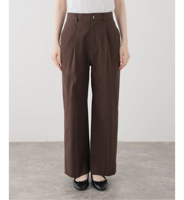 IENA「《一部カラー店舗限定》ウォッシャブルコットンサブレイージースラックス」|スラックス|