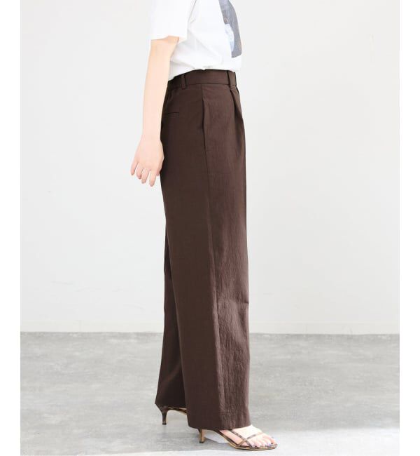 IENA「《一部カラー店舗限定》ウォッシャブルコットンサブレイージースラックス」|スラックス|