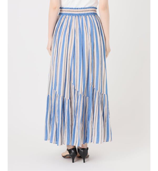 Spick and Span「《別注カラー有》ne Quittez pas CottonVoile StripeSlant Panel Skirt*」|スカート|