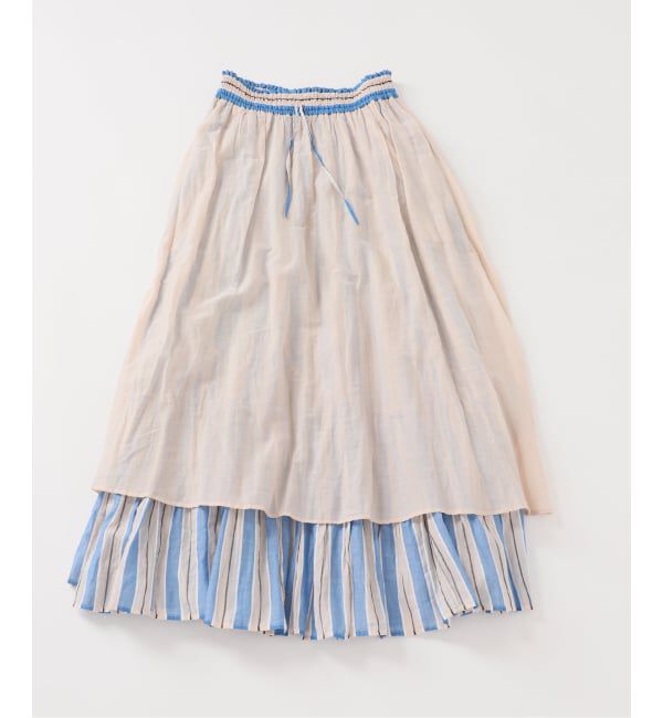 Spick and Span「《別注カラー有》ne Quittez pas CottonVoile StripeSlant Panel Skirt*」|スカート|
