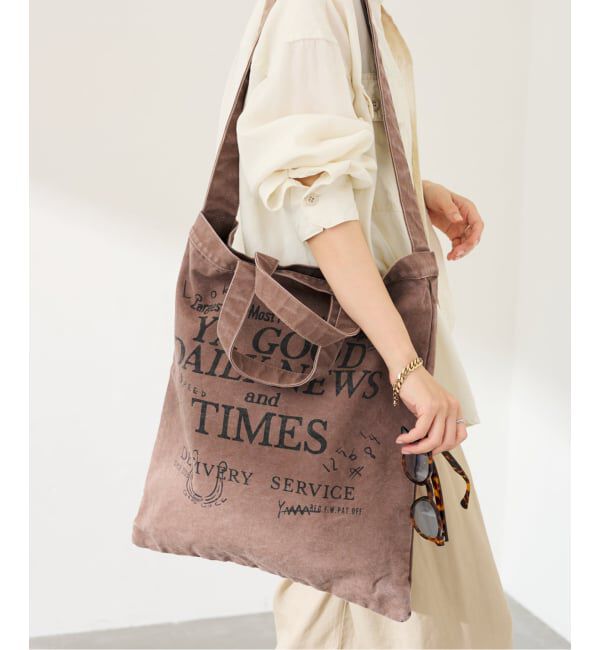 FRAMeWORK「≪WEB限定 / 追加予約≫YA GOOD IDEAS YA GOOD DAILY NEWS TIMES 2」|トートバッグ|ブラウン