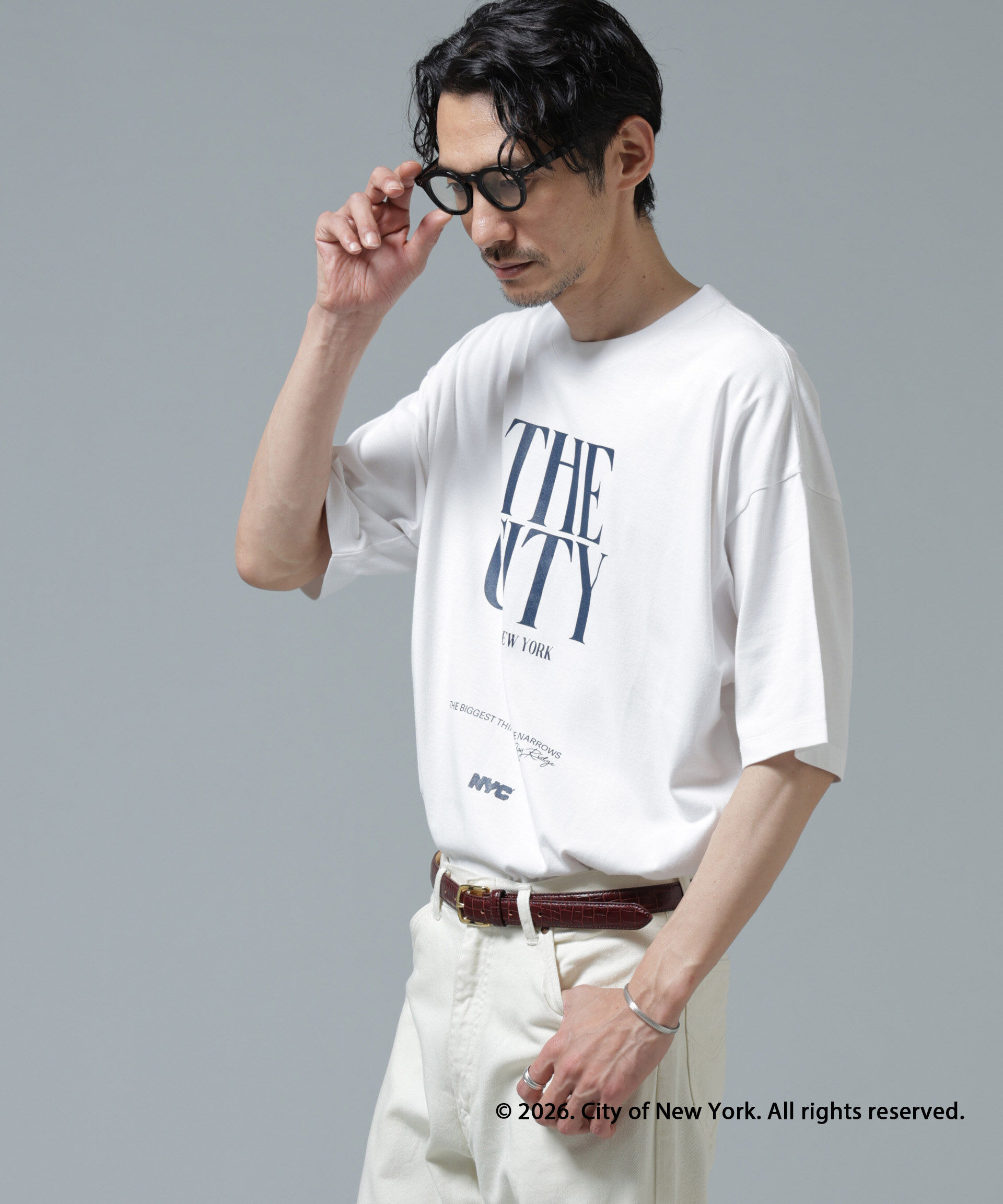 nano･universe「GOOD ROCK SPEED&times;Anti Soaked(R) 汗染み防止 NYC Tシャツ」|Tシャツ・カットソー|