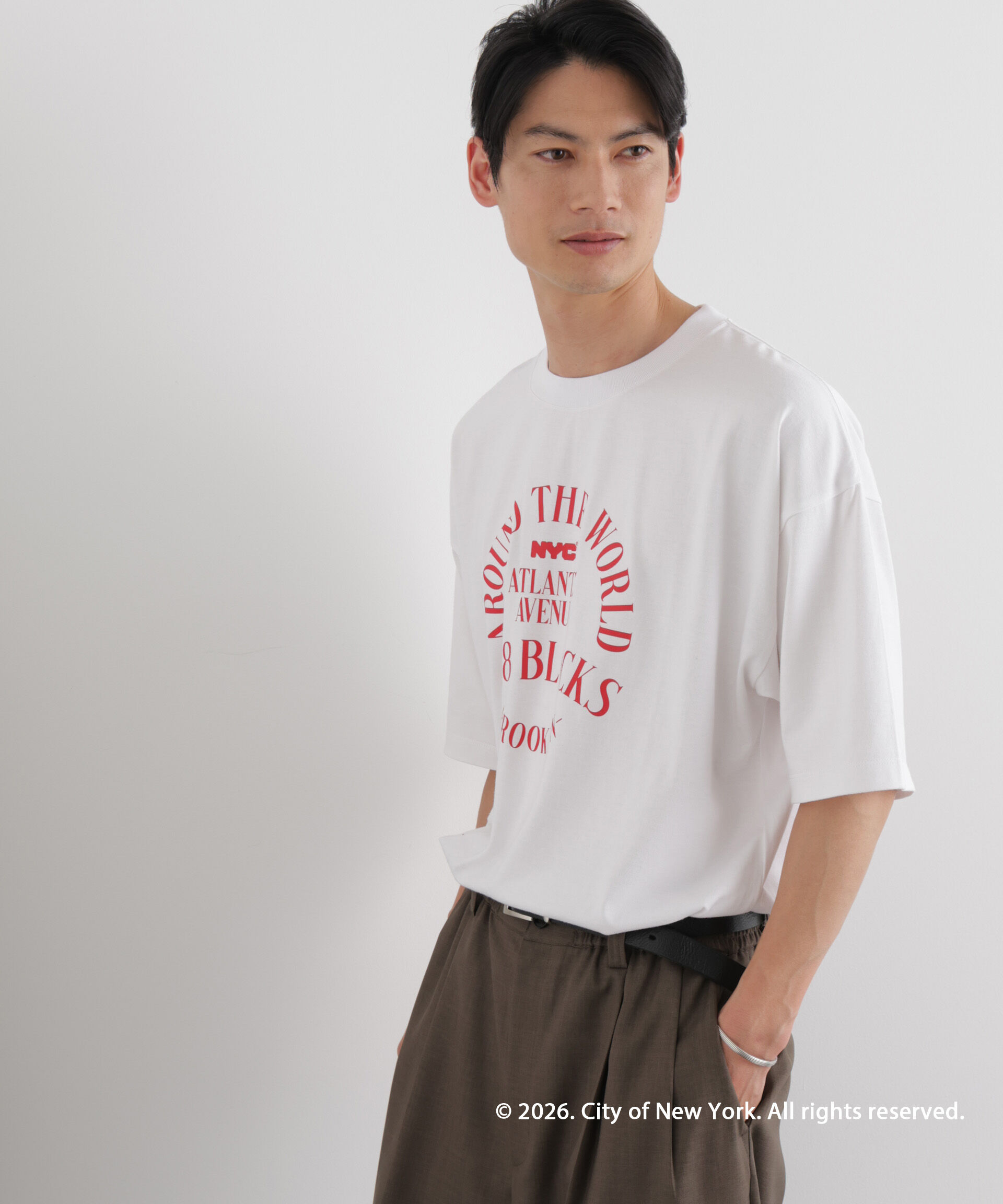 nano･universe「GOOD ROCK SPEED&times;Anti Soaked(R) 汗染み防止 NYC Tシャツ」|Tシャツ・カットソー|
