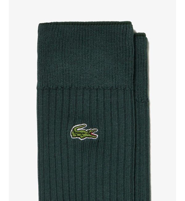 LACOSTE「クロックエンブレム3&times;2リブニットソックス」|ソックス|