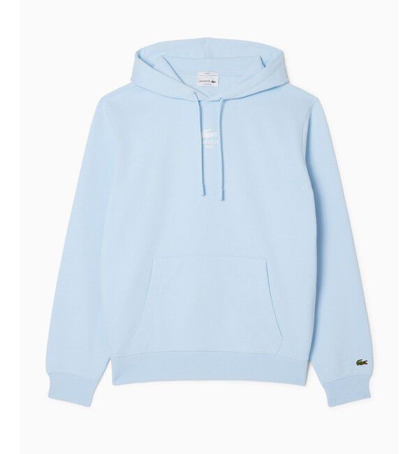 LACOSTE「裏パイル地 バックプリントスウェットパーカー」|パーカー|
