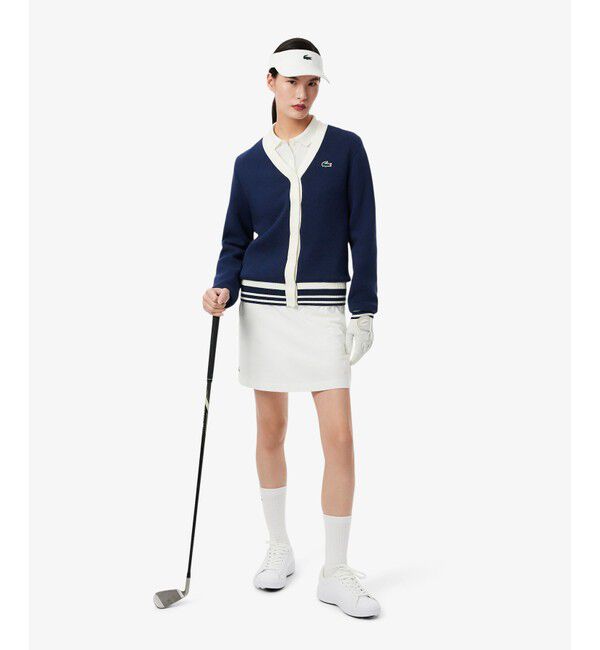 LACOSTE「ウィンドブレイカーニットカーディガン」|カーディガン|