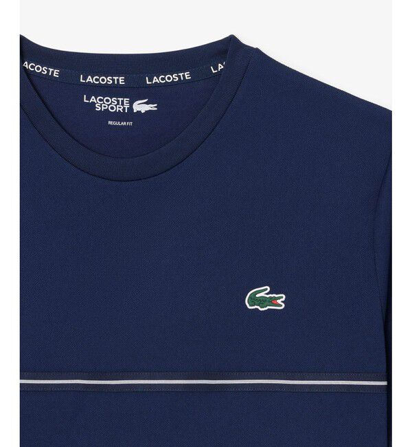 LACOSTE「ウルトラドライ バックプリント鹿の子地Tシャツ」|Tシャツ・カットソー|