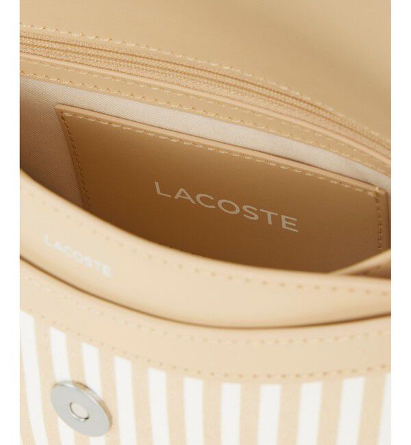 LACOSTE「サマーパック テニスボールモチーフキャンバスショルダーバッグ」|ハンドバッグ|