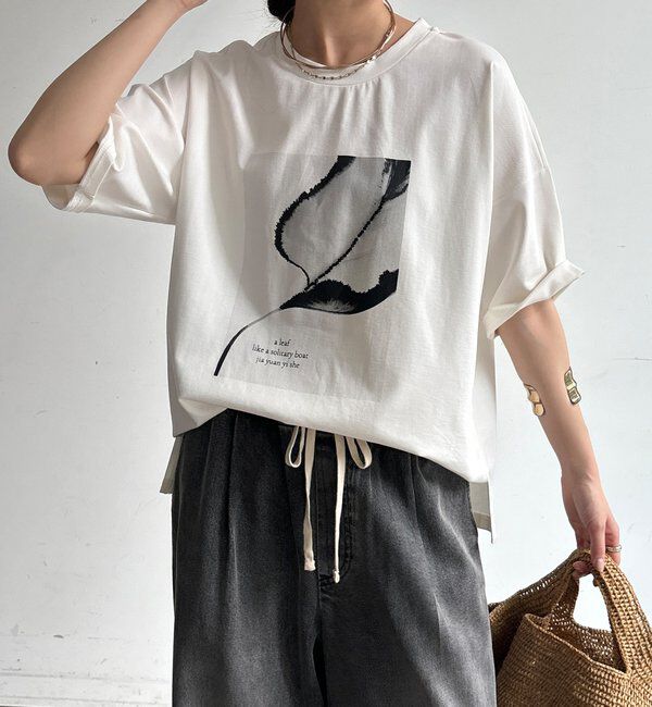  「【WEB限定】ストーンプリントトップス」|Tシャツ・カットソー|