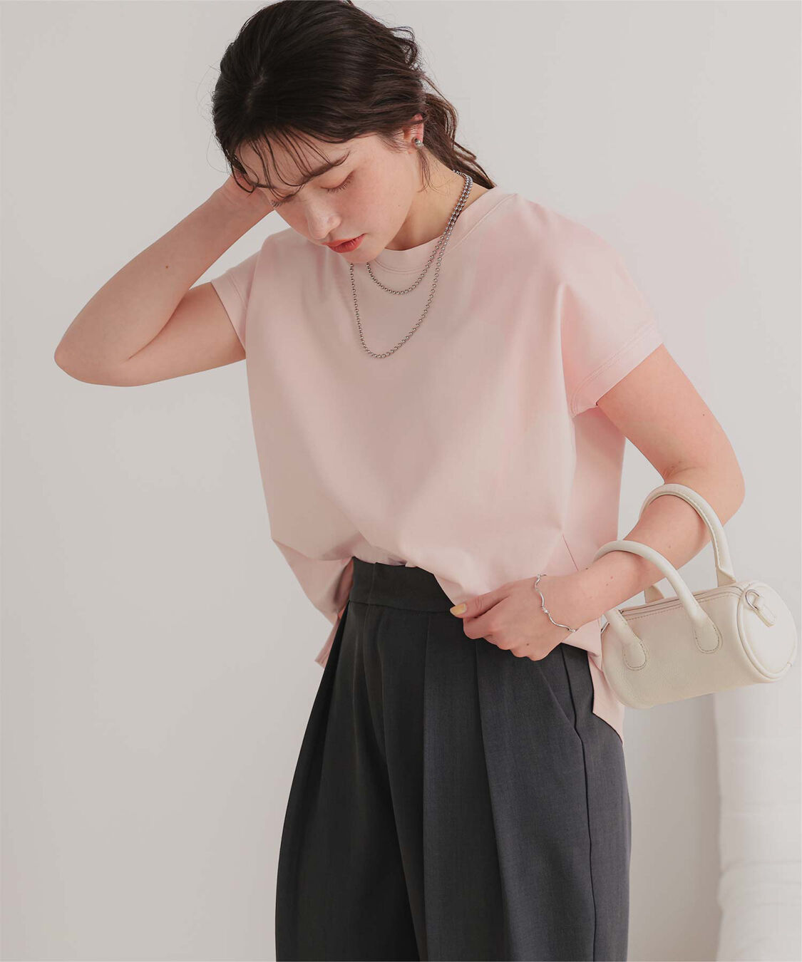 titivate「機能性カットソーフレンチスリーブトップス」|Tシャツ・カットソー|