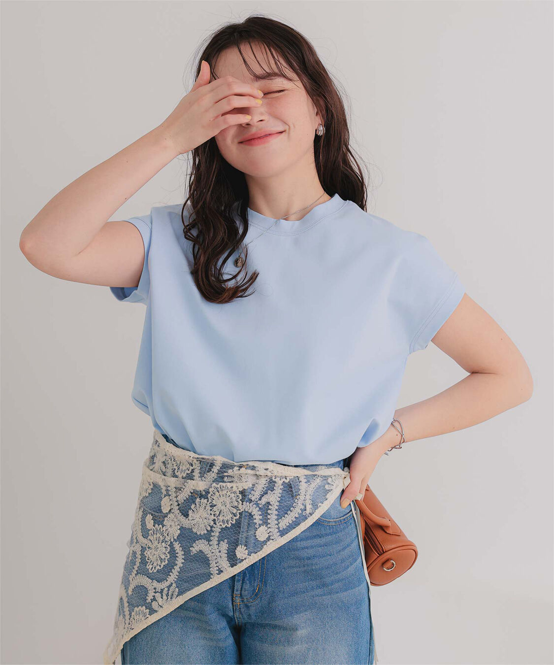 titivate「機能性カットソーフレンチスリーブトップス」|Tシャツ・カットソー|