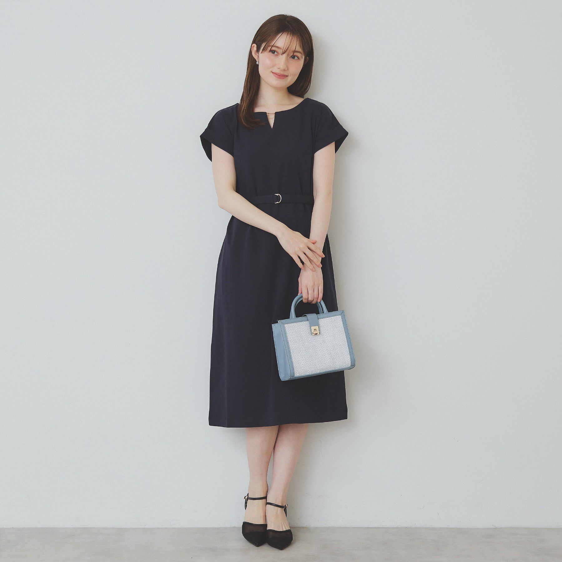 index「《5色展開／XS-3Lサイズ》Iラインシルエットワンピース【UV／接触冷感／洗濯機洗い可】」|ワンピース|