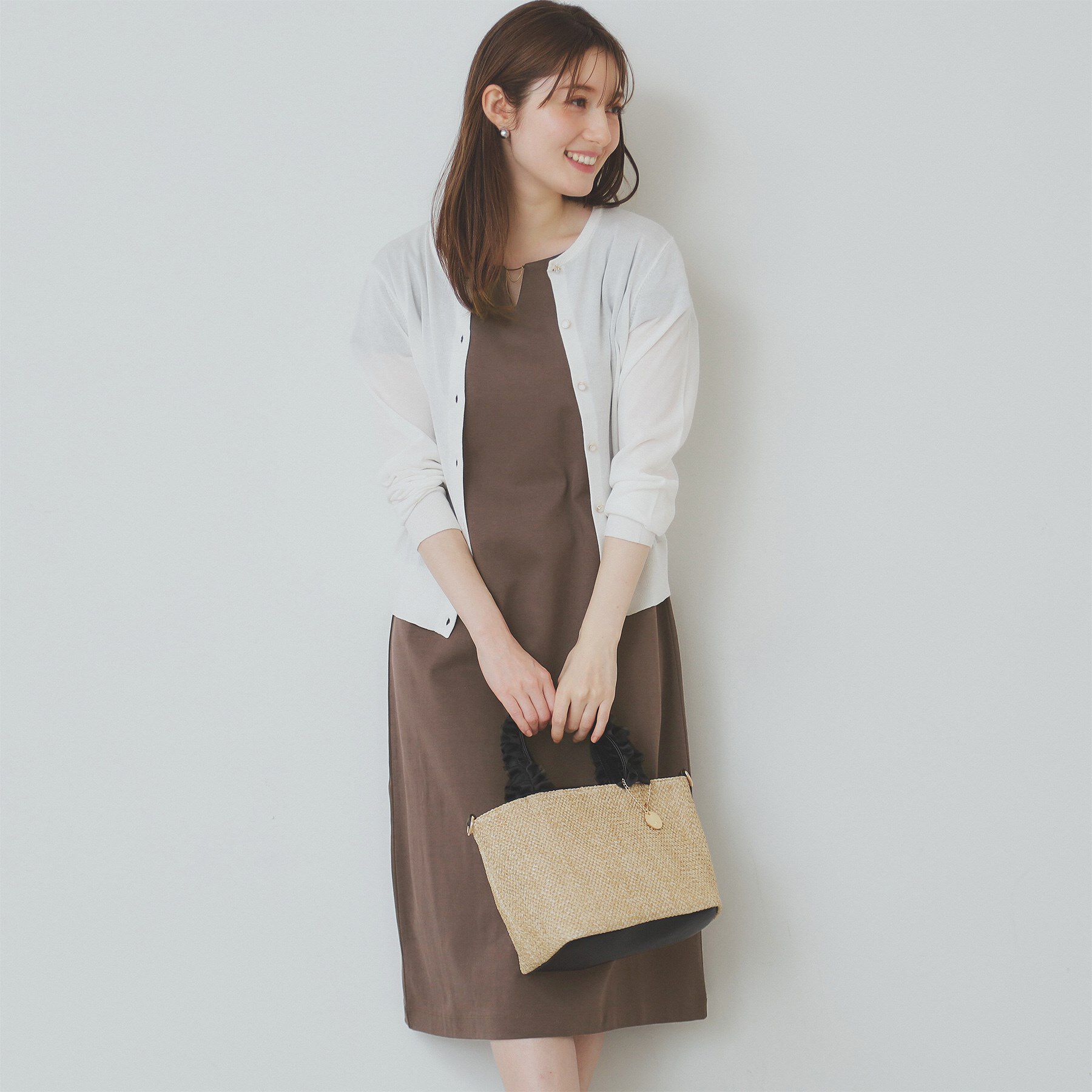 index「《5色展開／XS-3Lサイズ》Iラインシルエットワンピース【UV／接触冷感／洗濯機洗い可】」|ワンピース|