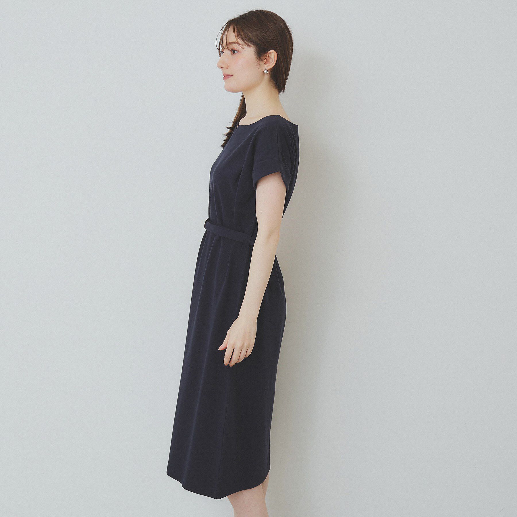 index「《5色展開／XS-3Lサイズ》Iラインシルエットワンピース【UV／接触冷感／洗濯機洗い可】」|ワンピース|