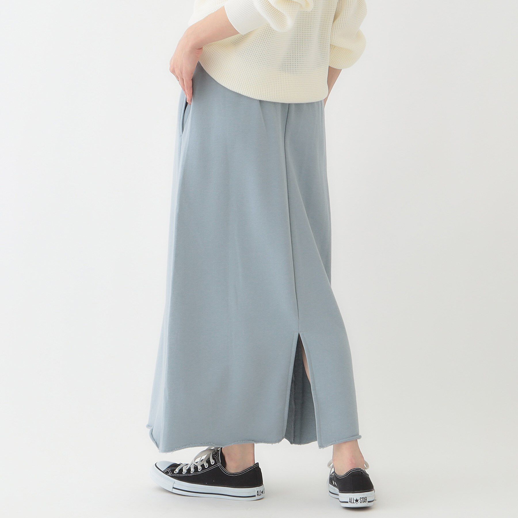 SHOO･LA･RUE「カジュアルスタイルに 裏毛Aラインスカート」|スカート|