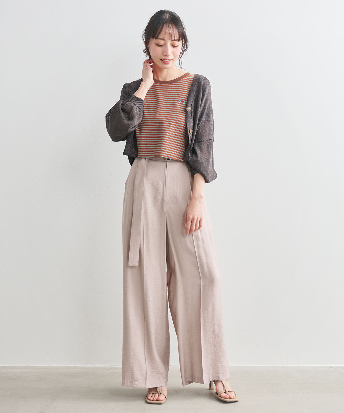 COCO DEAL「タックワイドパンツ」|スラックス|