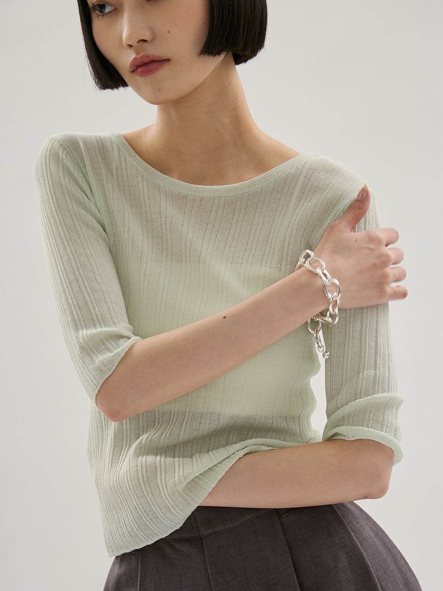 emmi atelier「シアーリブニット」|ニット・セーター|
