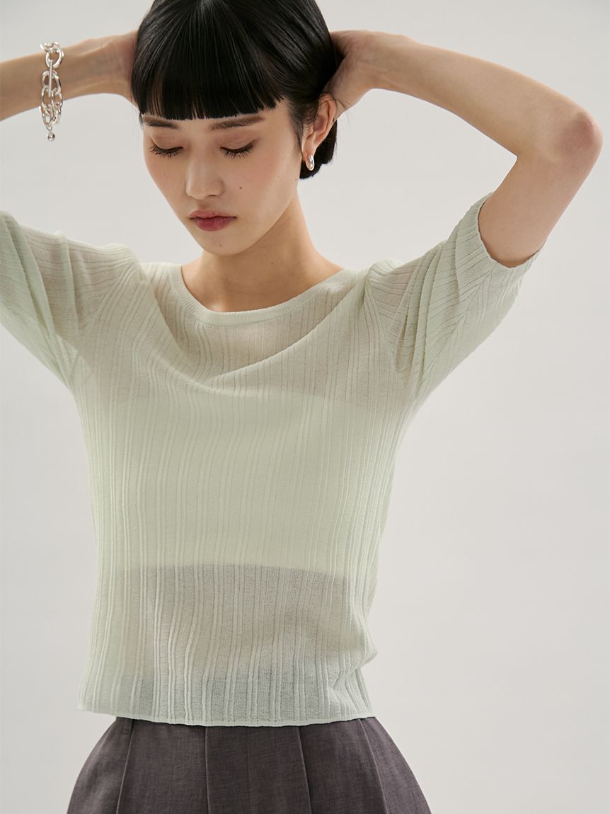 emmi atelier「シアーリブニット」|ニット・セーター|