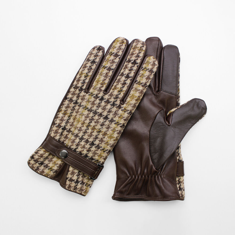 BACKYARD FAMILY「ハリスツイード 手袋 メンズ 通販 Harris Tweed グローブ スマートフォン対応」|手袋|ブラウン1