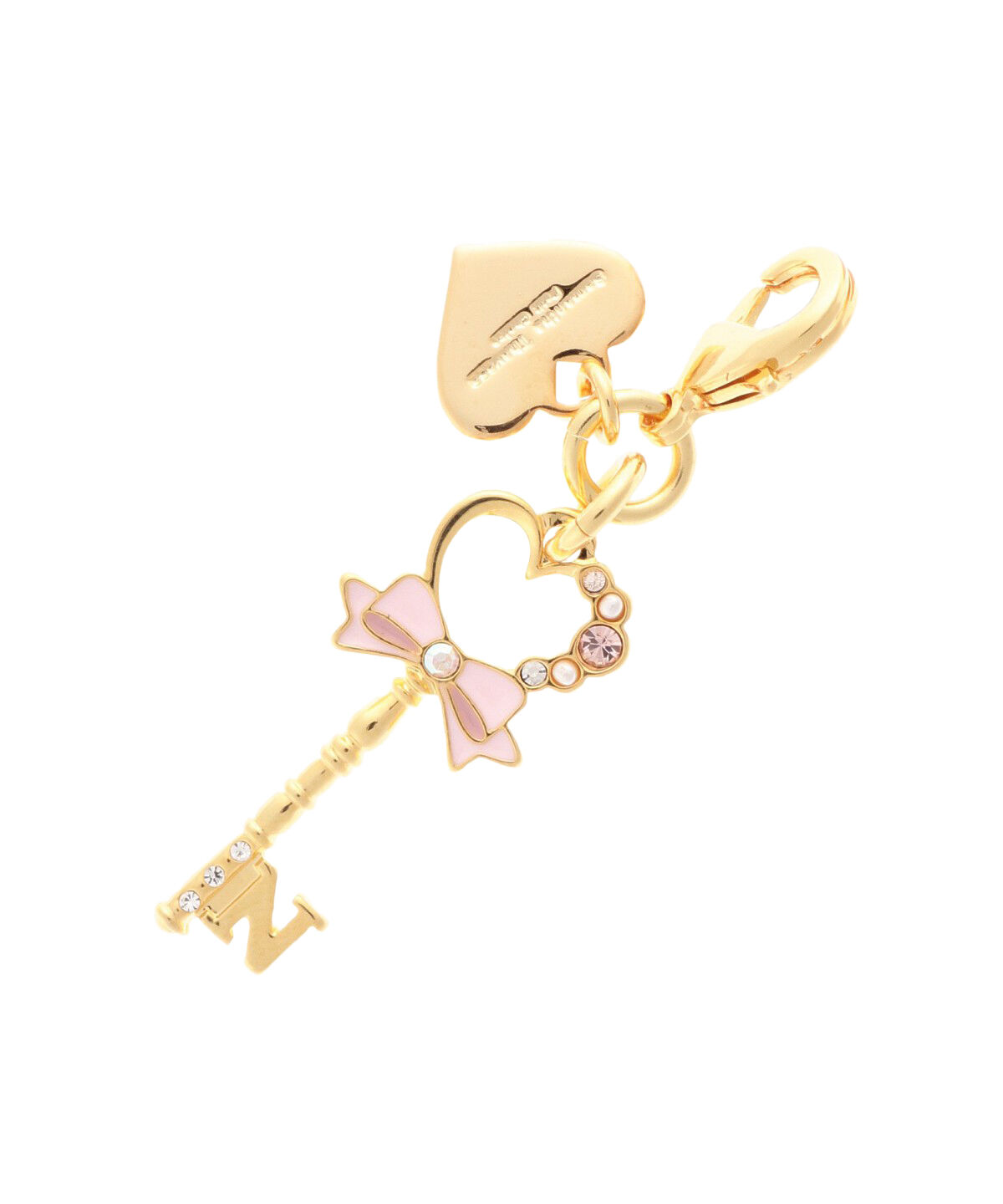 Samantha Thavasa Petit Choice「キーモチーフ イニシャルファスナーチャーム N」|チャーム・キーホルダー|ゴールド