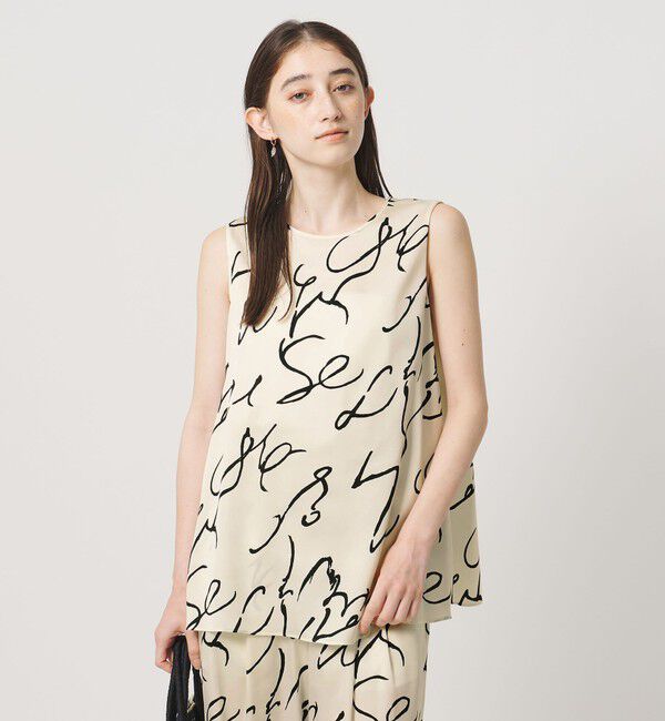 UNITED ARROWS「アブストラクト プリント ブラウス」|シャツ・ブラウス|